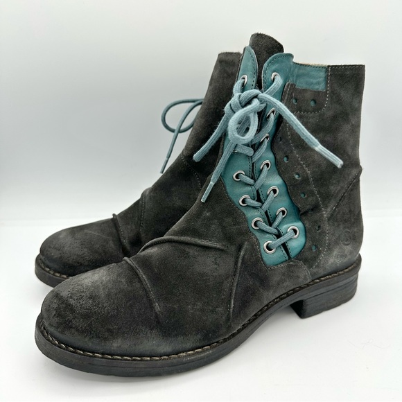 Casta Shoes - Casta Rasta Boots moto suede upper lace up accent rounded toe